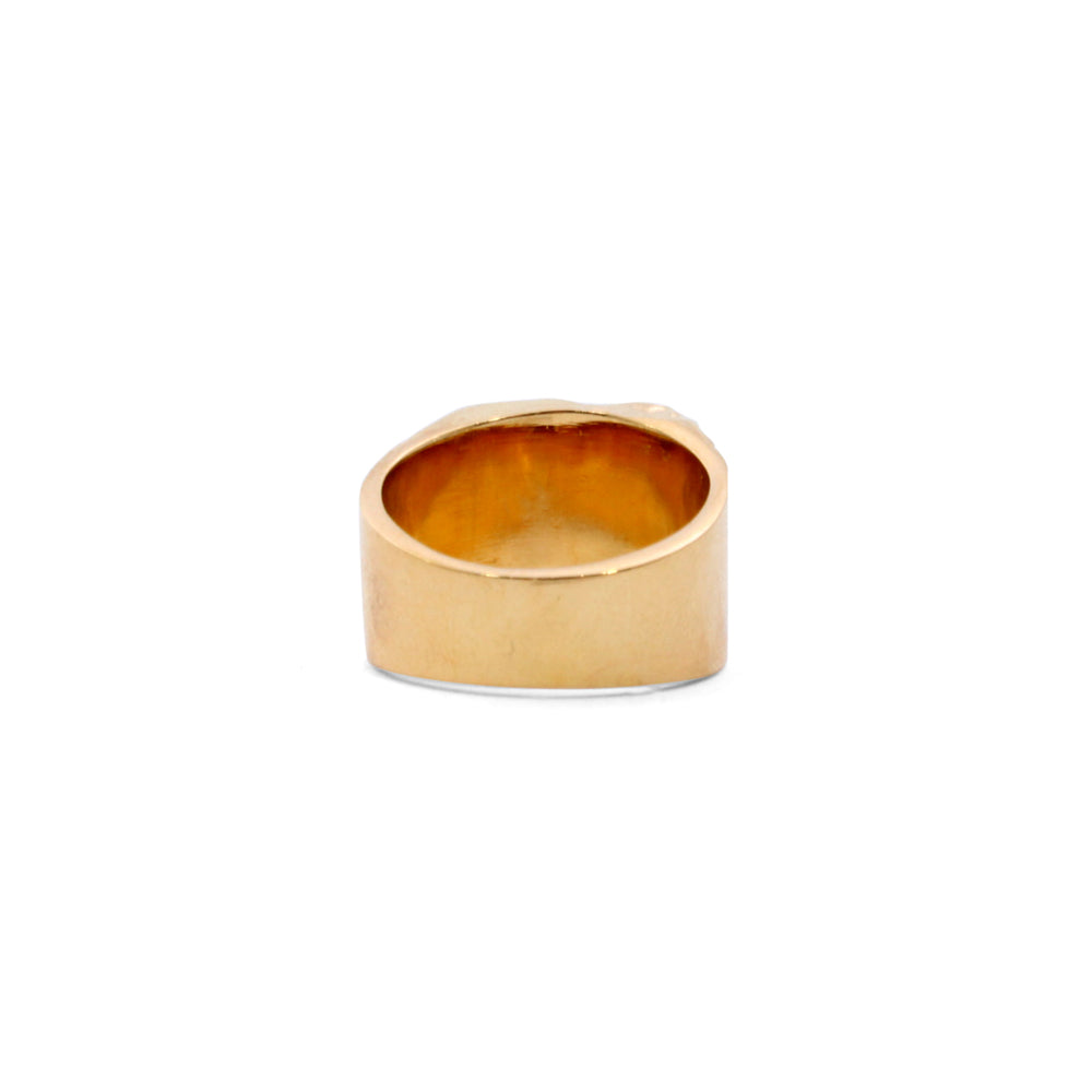 anillo de bronce con chapa de oro