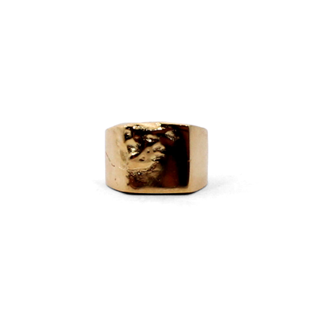 anillo de bronce con chapa de oro