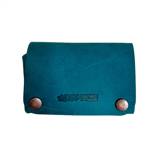 cartera portátil azul rústico