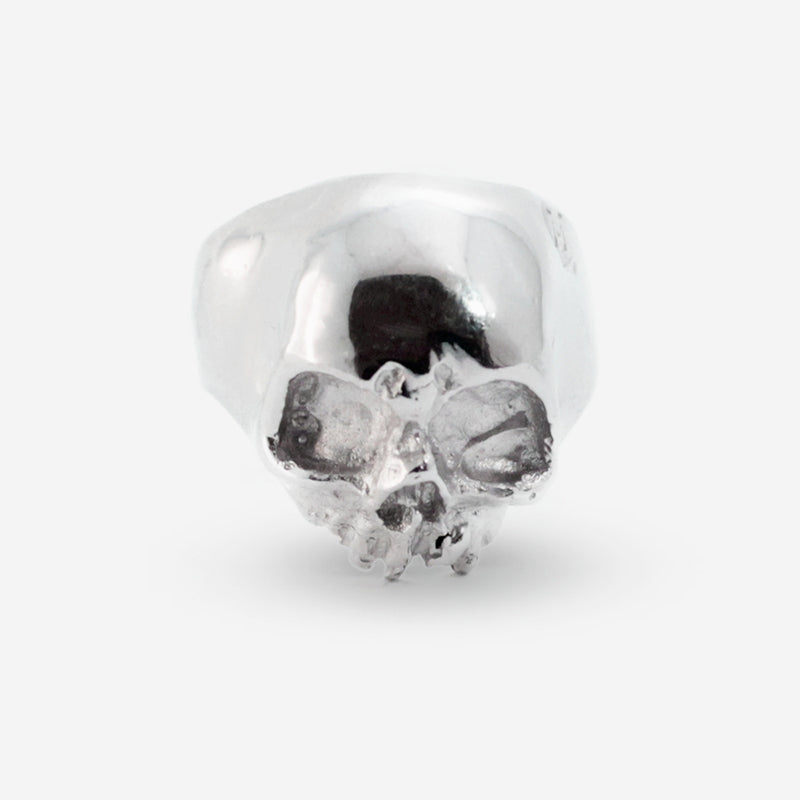 anillo plata craneo