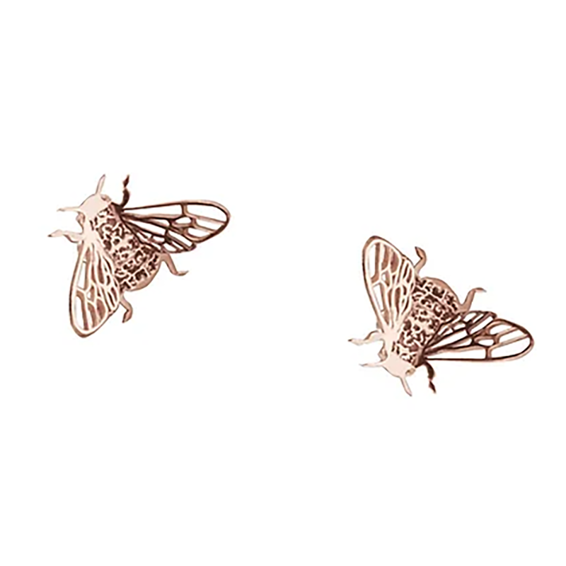 aretes abeja rosa