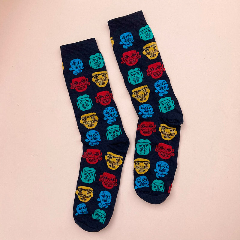 calcetines máscaras prehispánicas