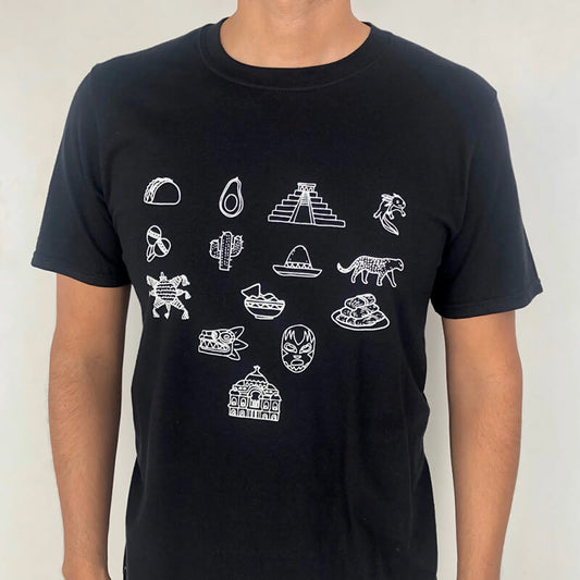 playera alfeo iconos negro