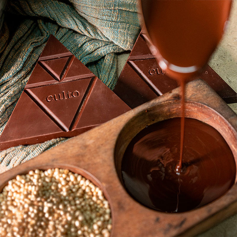 chocolate con quinoa inflada