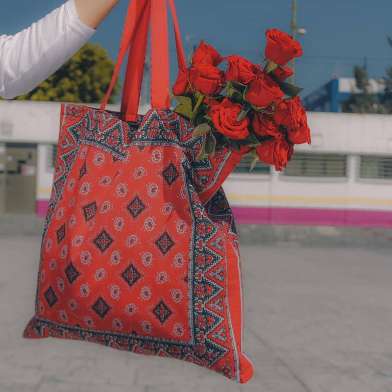 totebag de paliacate rojo
