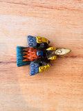 Flauta decorada águila plana
