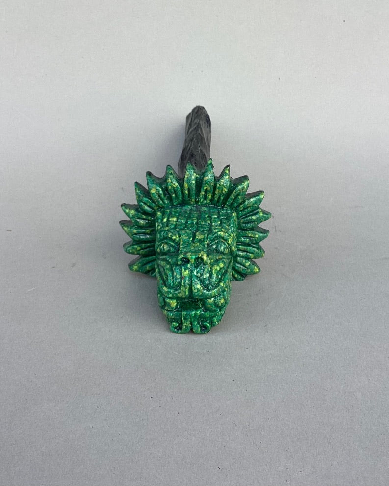 cuchillos ceremoniales de obsidiana con malaquita, Chicos.