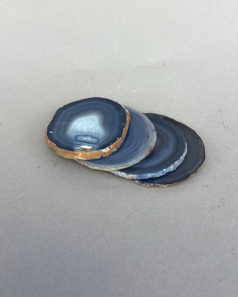 juego de portavasos de agata