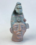 Pakal el grande, barro cocido policromado.