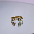 anillo doble gema