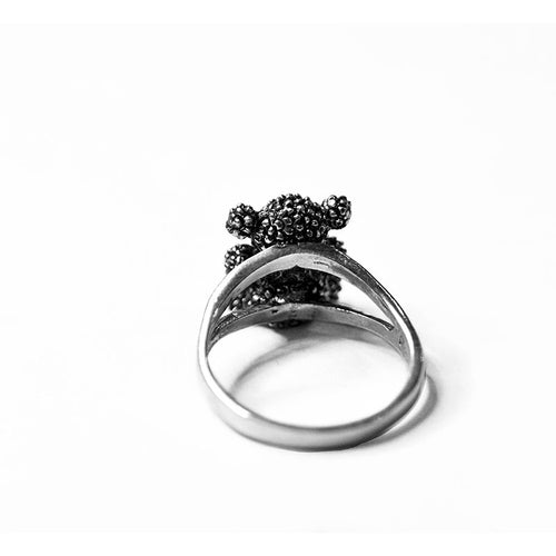 anillo oso azul