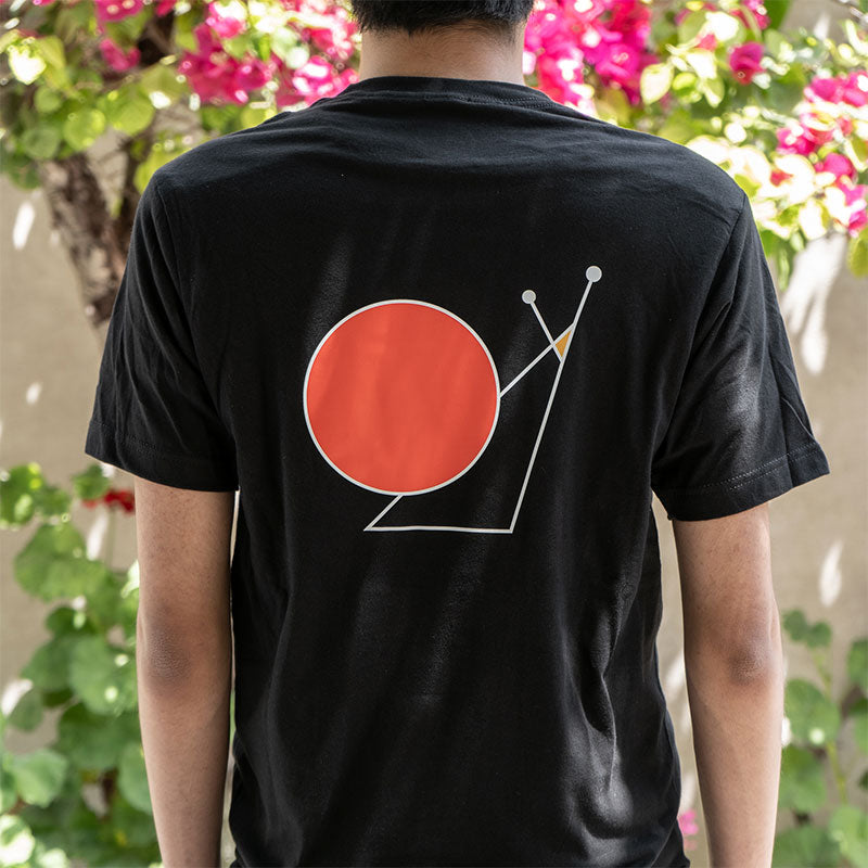 playera caracol niño 8-10 años negra