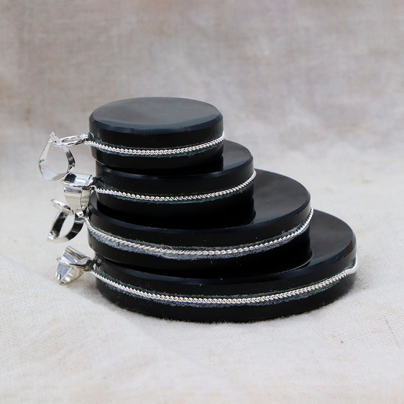 Dije disco de obsidiana 4cm