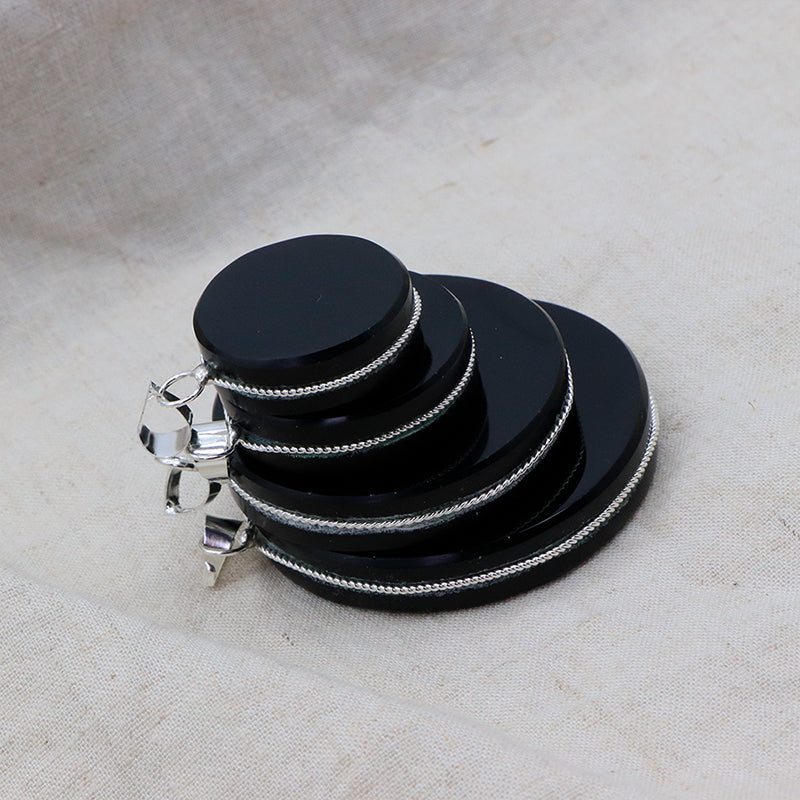 Dije disco de obsidiana 3cm