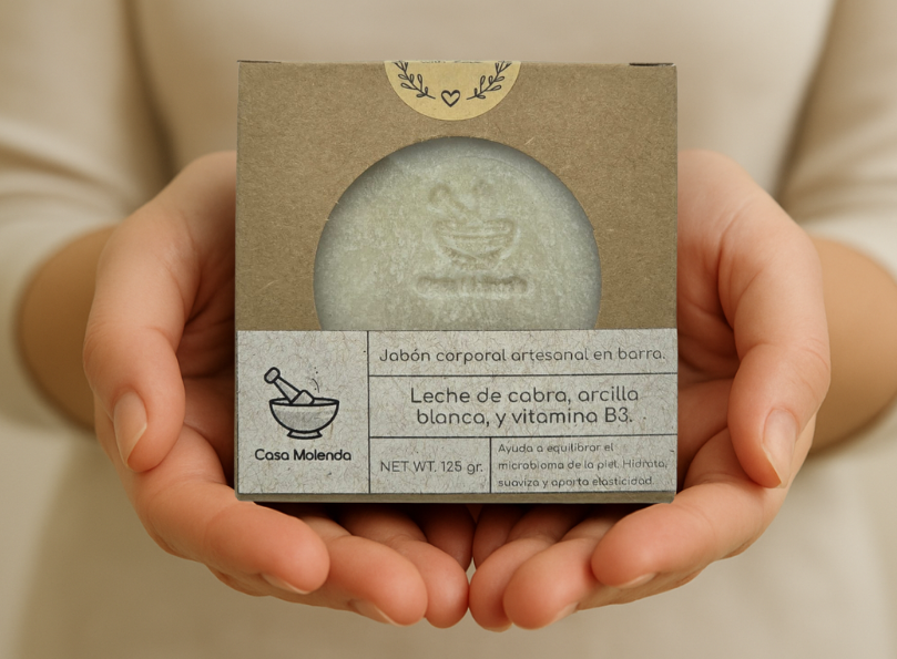 Jabón artesanal leche de cabra y vitamina B3