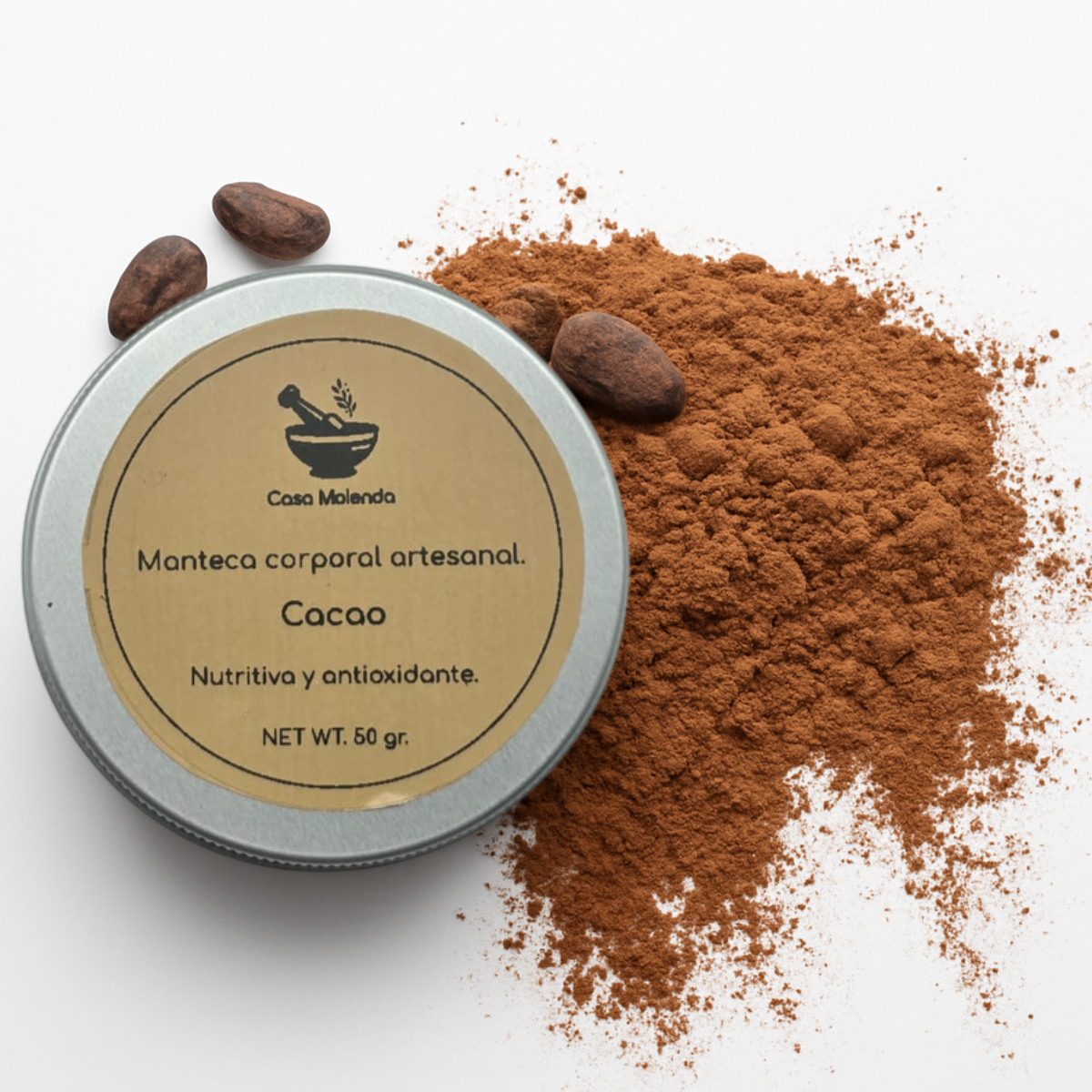 travel size, manteca corporal: cacao