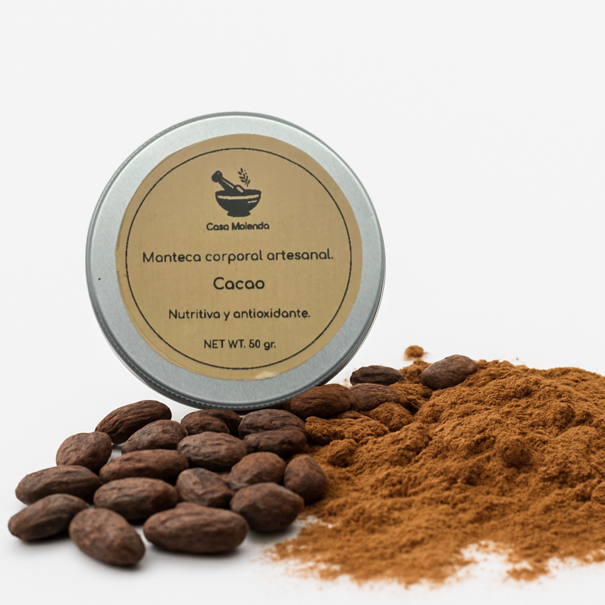 travel size, manteca corporal: cacao
