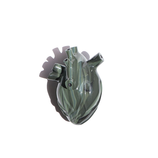 Corazón obsidiana verde 2