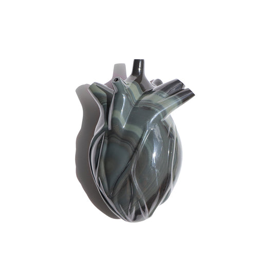 Corazón obsidiana verde 4