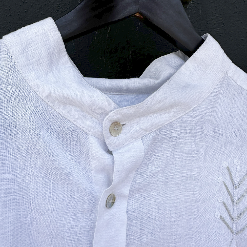 camisa platanillo maxi agave blanca