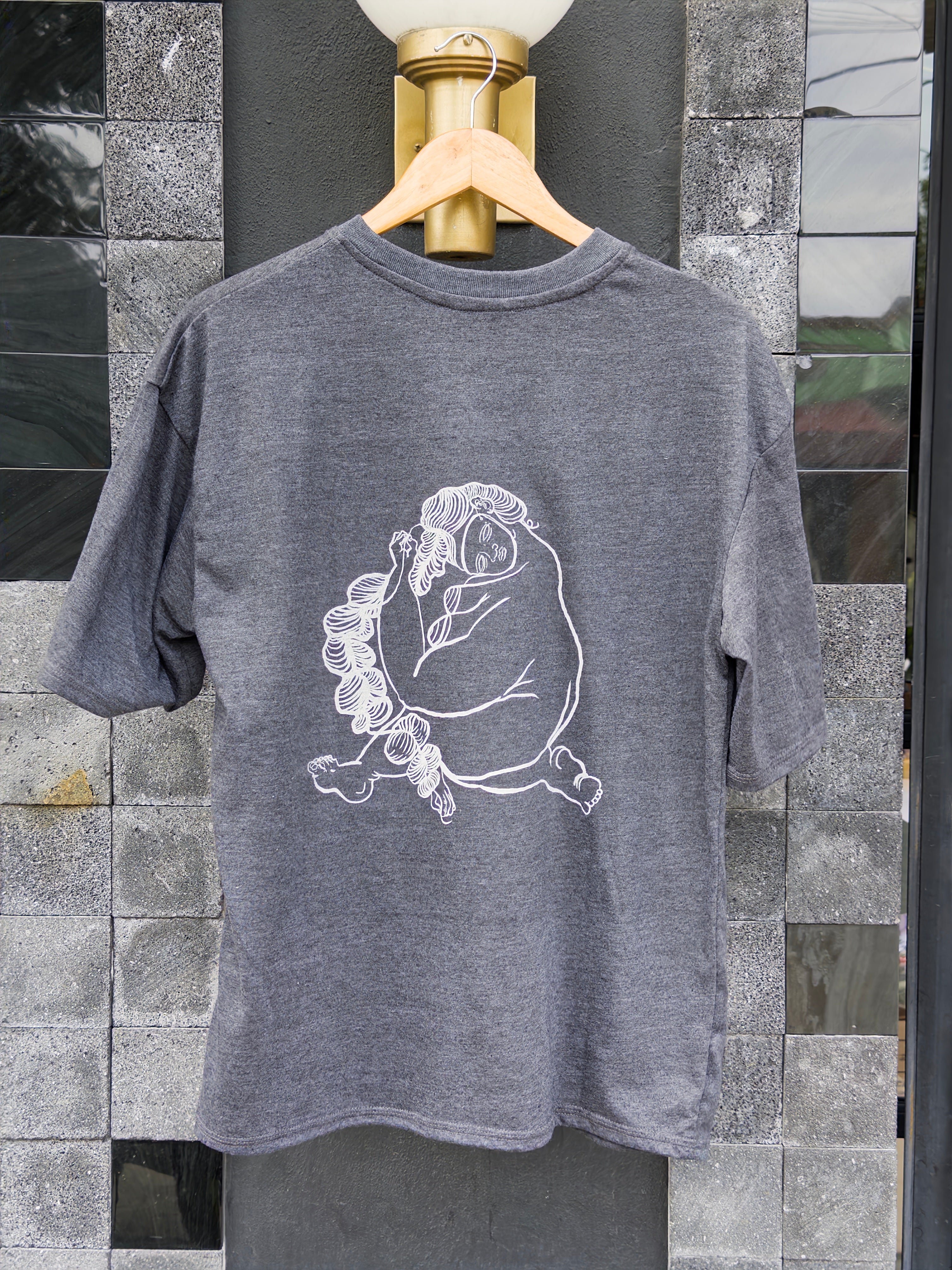 playera bordadora gris/blanco