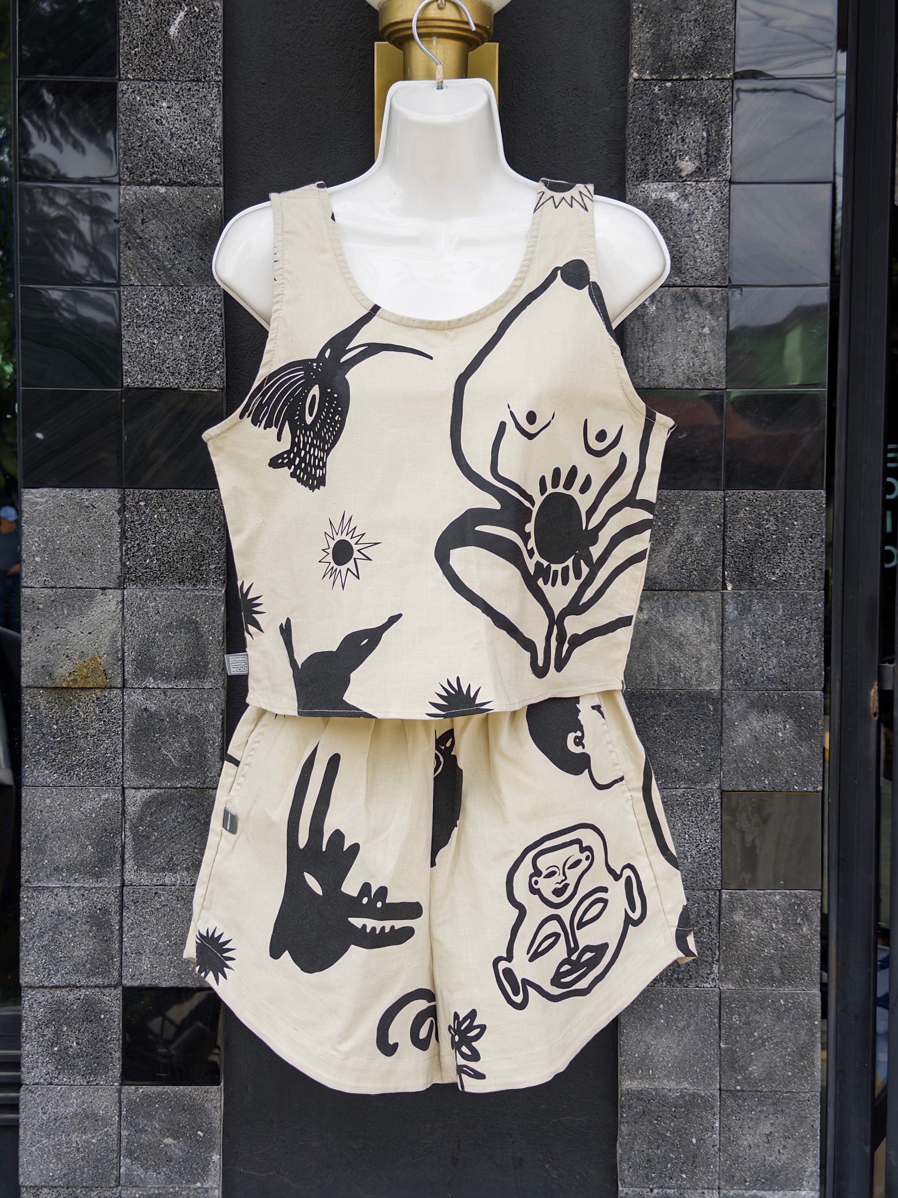 conjunto (top y short) sueños sand