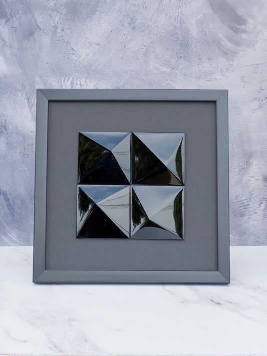 cuadro ventana obsidiana negra