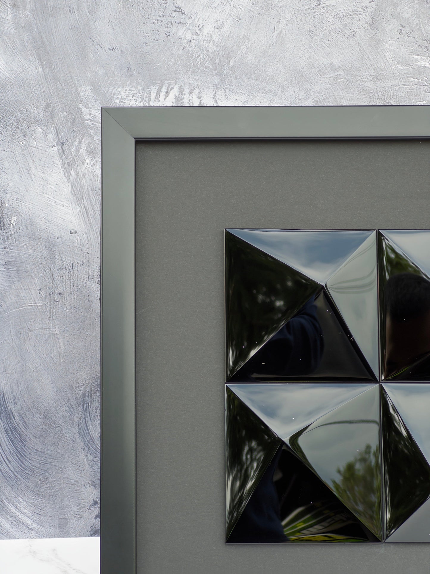 cuadro ventana obsidiana negra