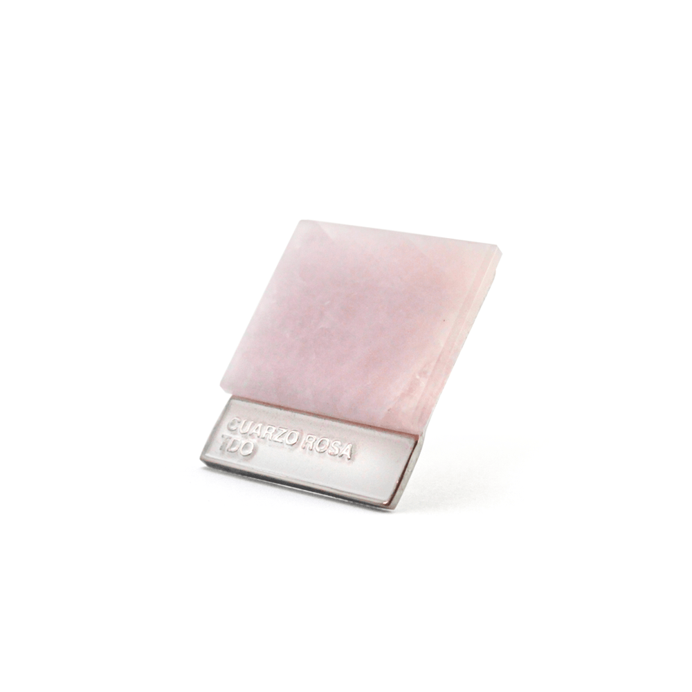 Pin cuarzo rosa