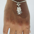 collar charm guerrero jaguar plata
