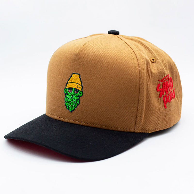 gorra semicurva kaki santo porro