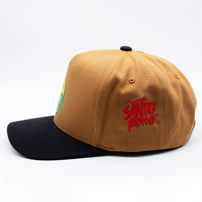 gorra semicurva kaki santo porro