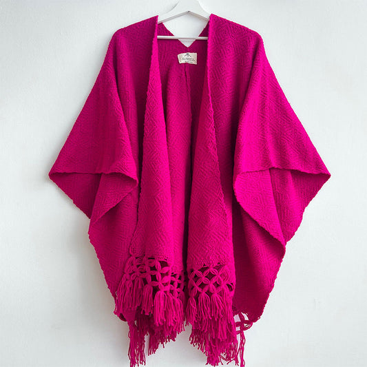poncho rosa mexicano