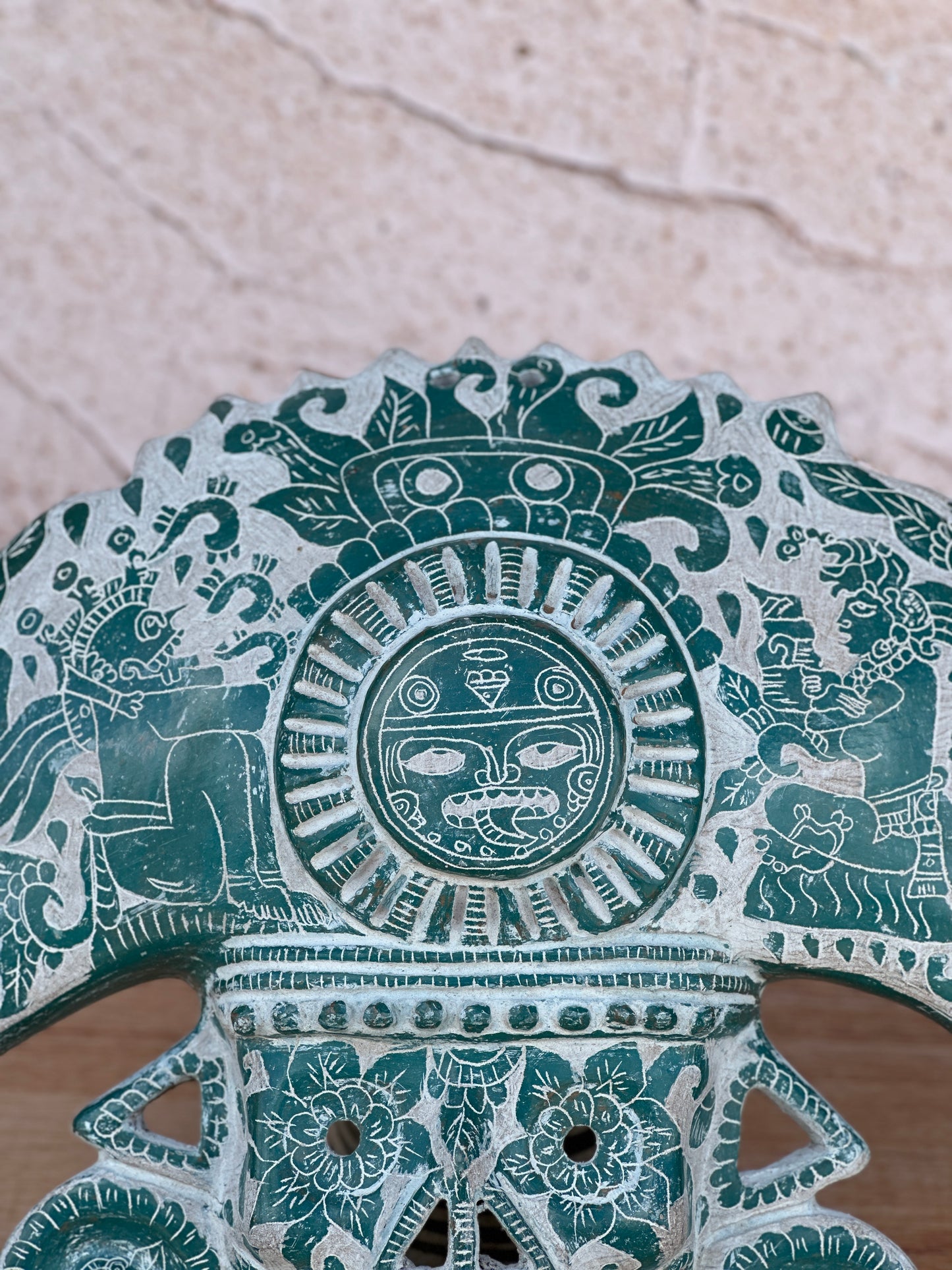 mascara grande mictlantecuhtli con tocado