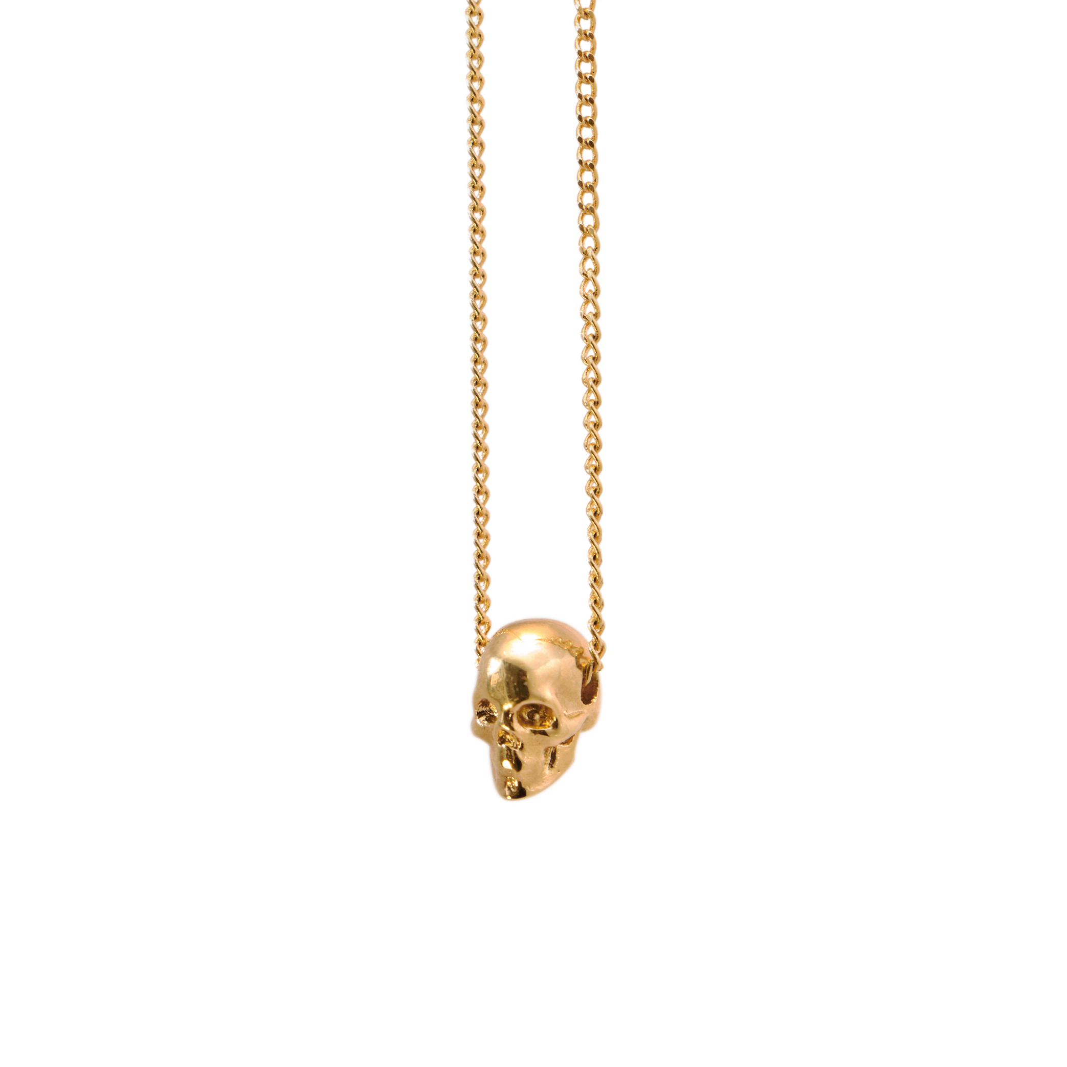 dije cráneo mini chapa de oro