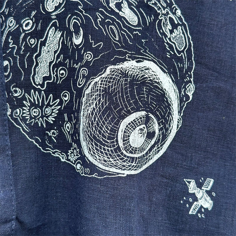Camisa satélites azul marino