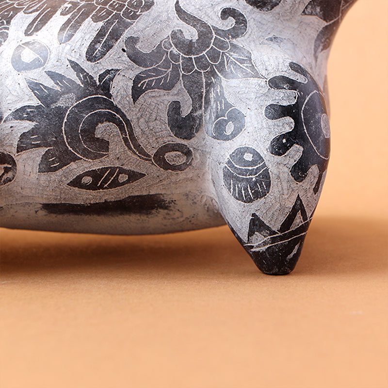 jaguar prehispánico acústico de barro