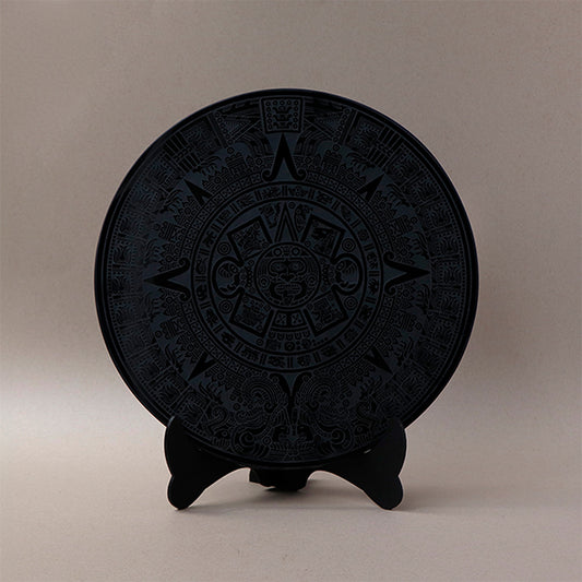 calendario azteca de obsidiana 30 cm