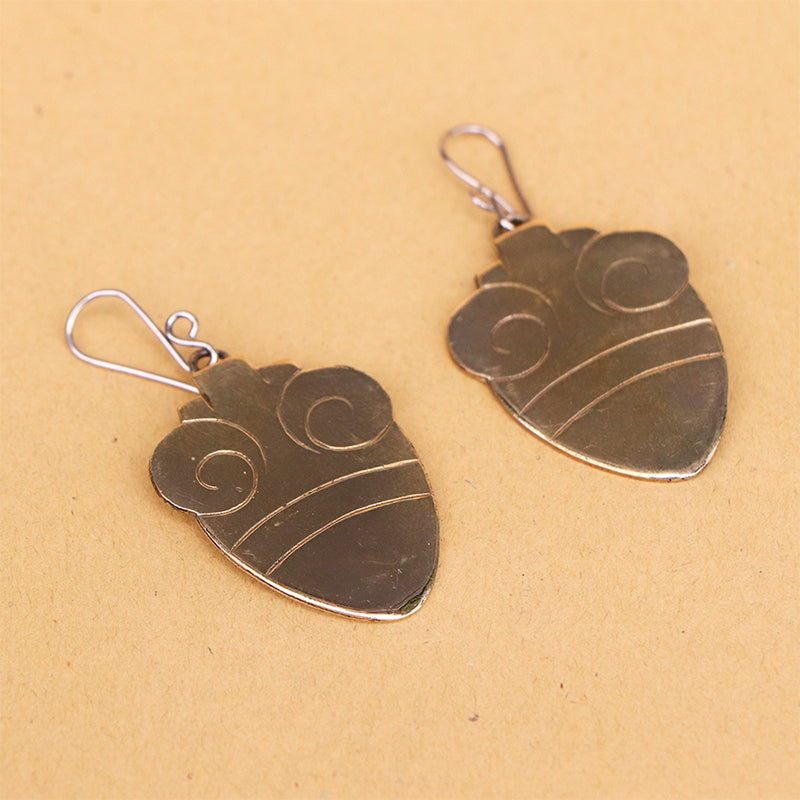 aretes corazón prehispánico