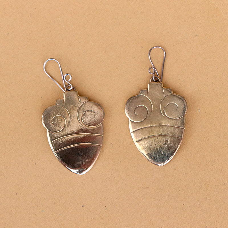 aretes corazón prehispánico