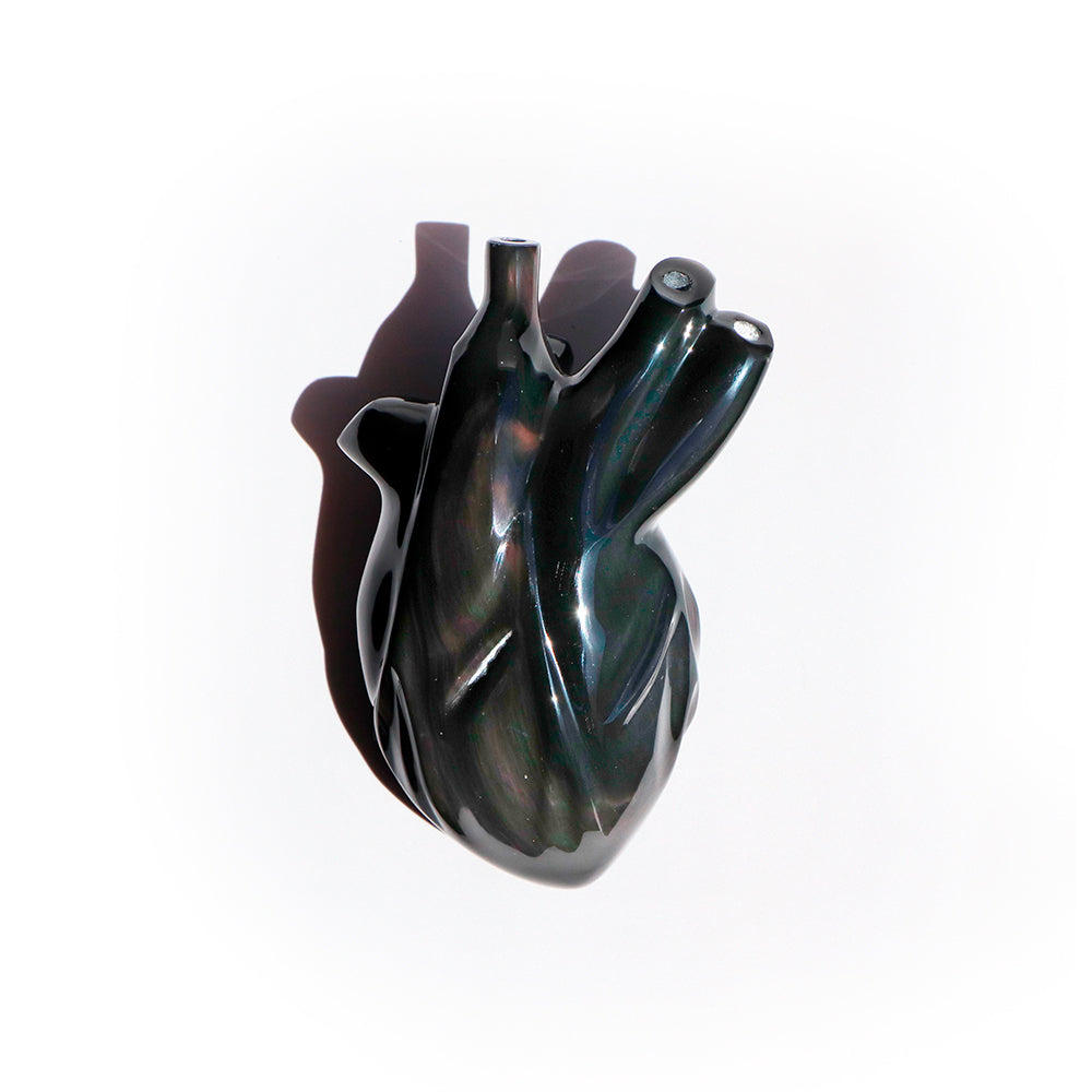 Corazón de obsidiana arcoíris