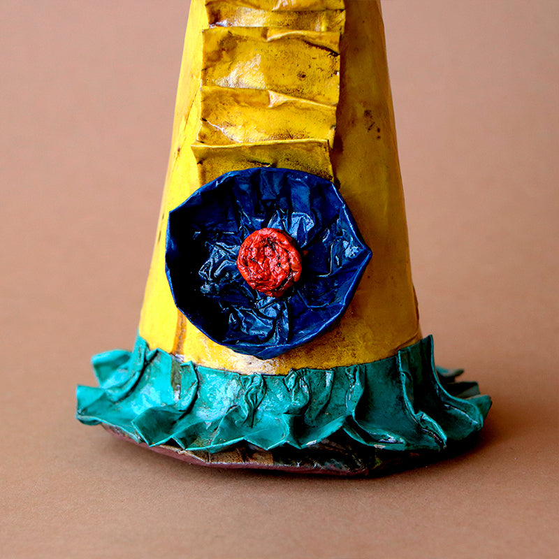 catrina con vestido amarillo