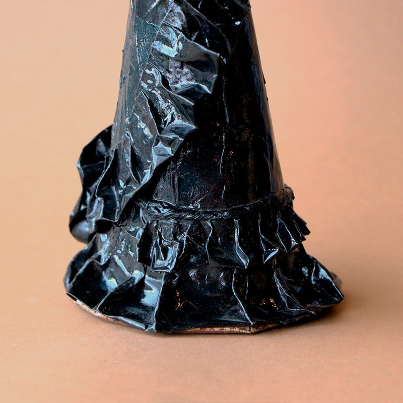 catrina con vestido negro