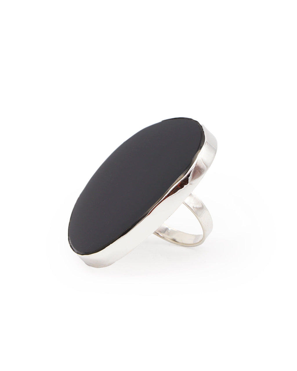 Anillos amorfos de obsidiana negra