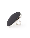 Anillos amorfos de obsidiana negra
