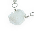 Tláloc de cuarzo blanco con cadena de plata