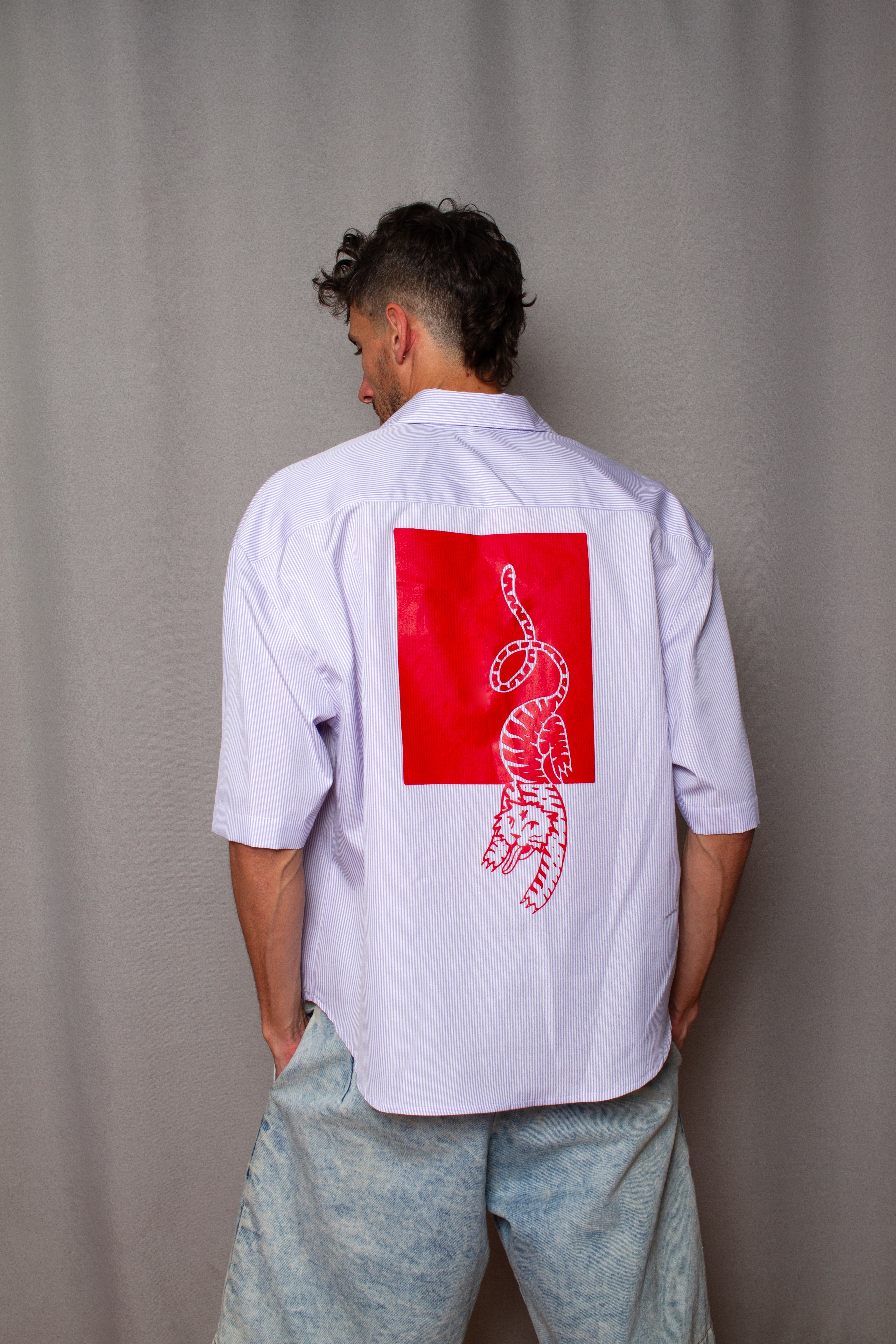 camisa boxy rayas tigre