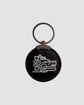 Llavero circular negro Quetzalcóatl