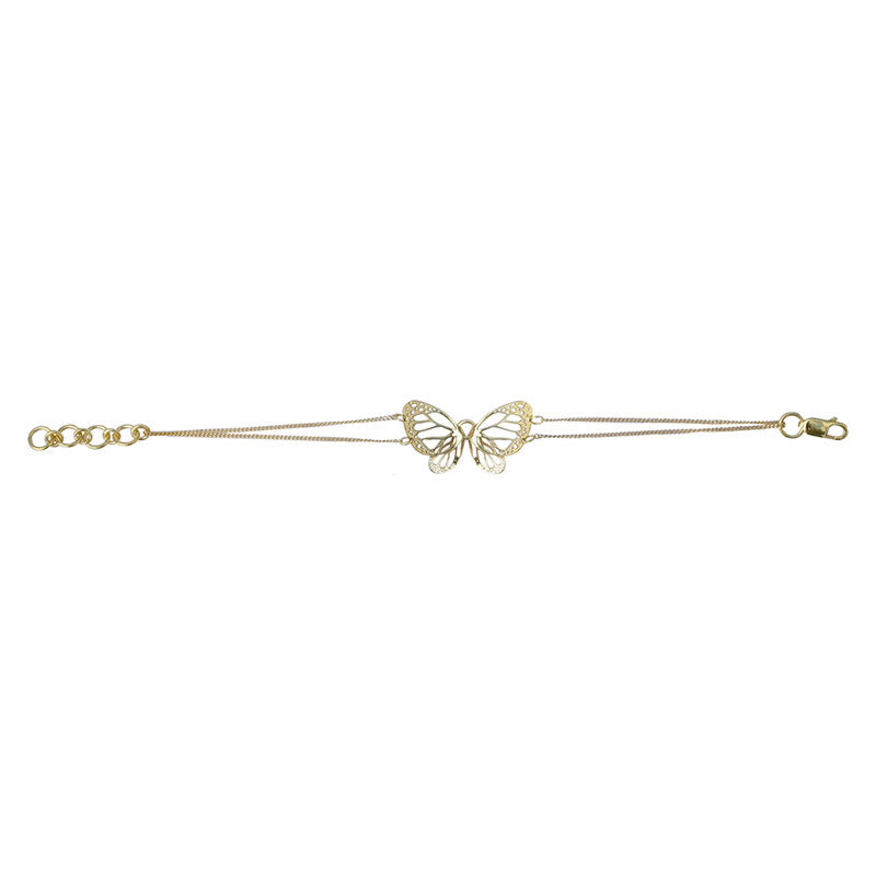 pulsera mariposa monarca mediana oro