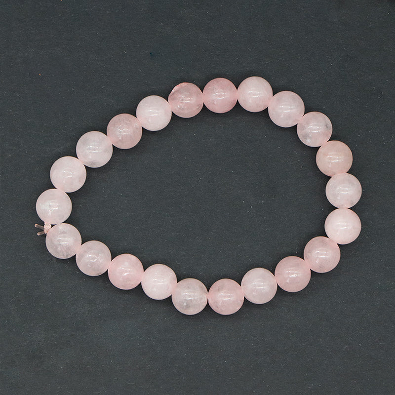 Pulsera cuarzo rosa 8mm